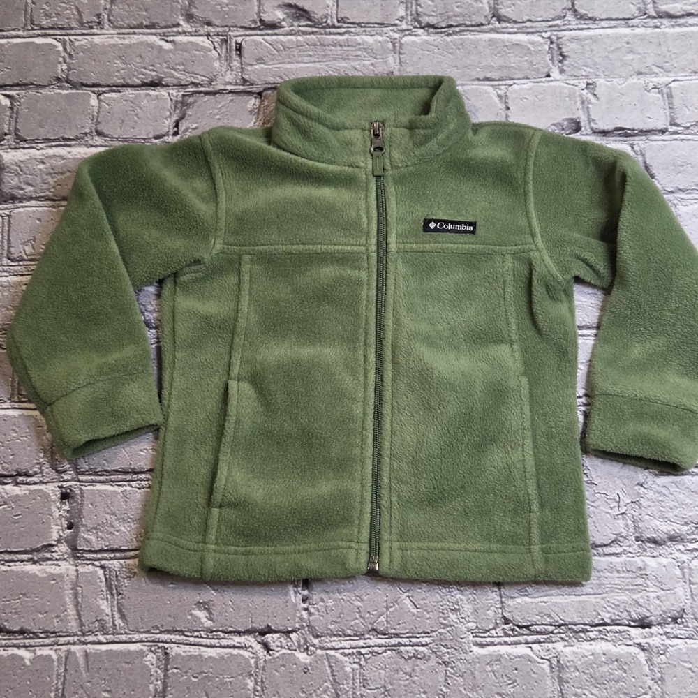 Columbia Infant 3T Green Fleece Full Zip Jacket Mock Neck